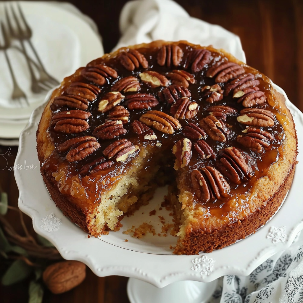 Pecan Upside Down Cake