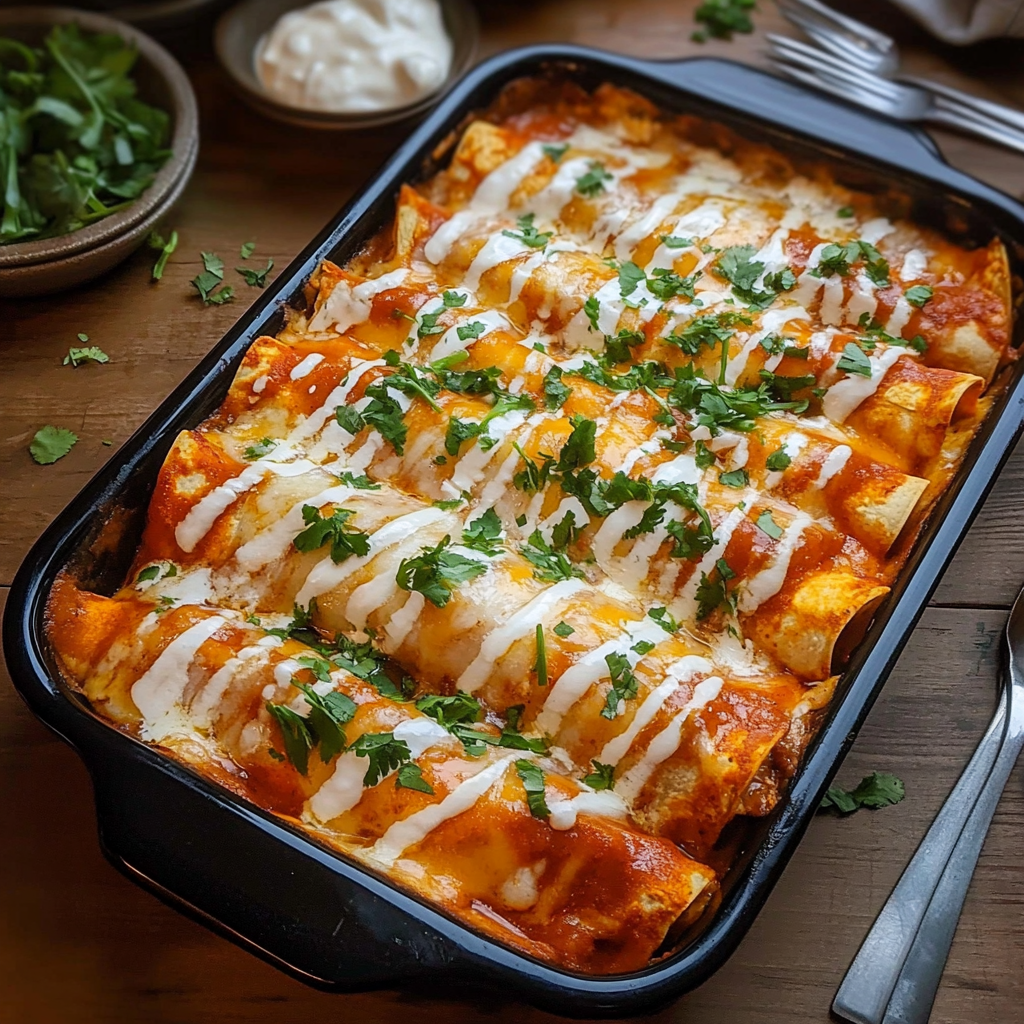 Buffalo Chicken Enchiladas