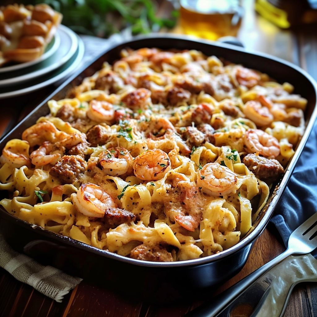 Cajun Shrimp and Sausage Pasta