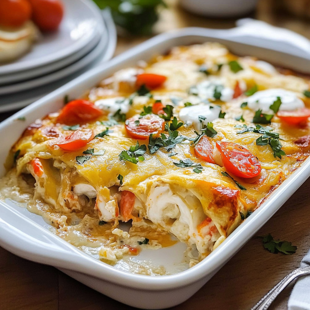 Creamy Seafood Enchiladas