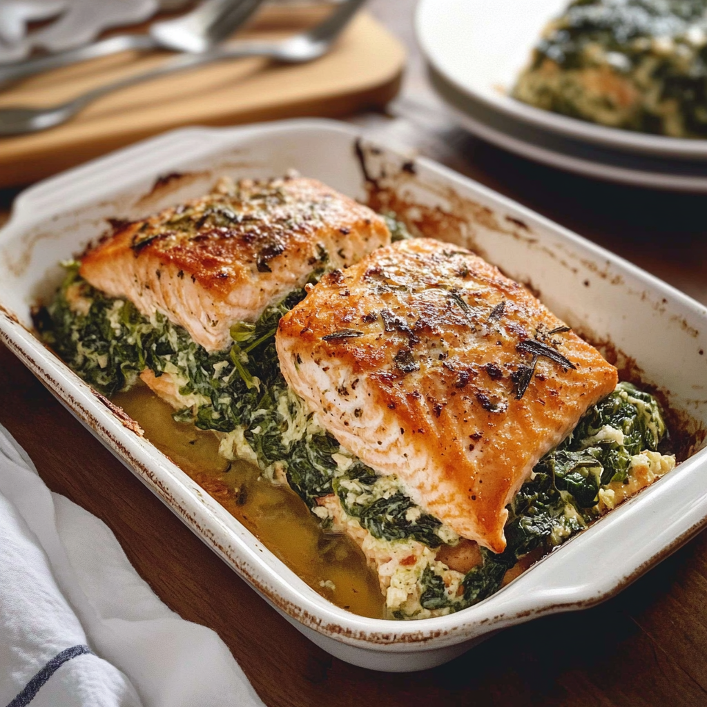 Spinach Stuffed Salmon