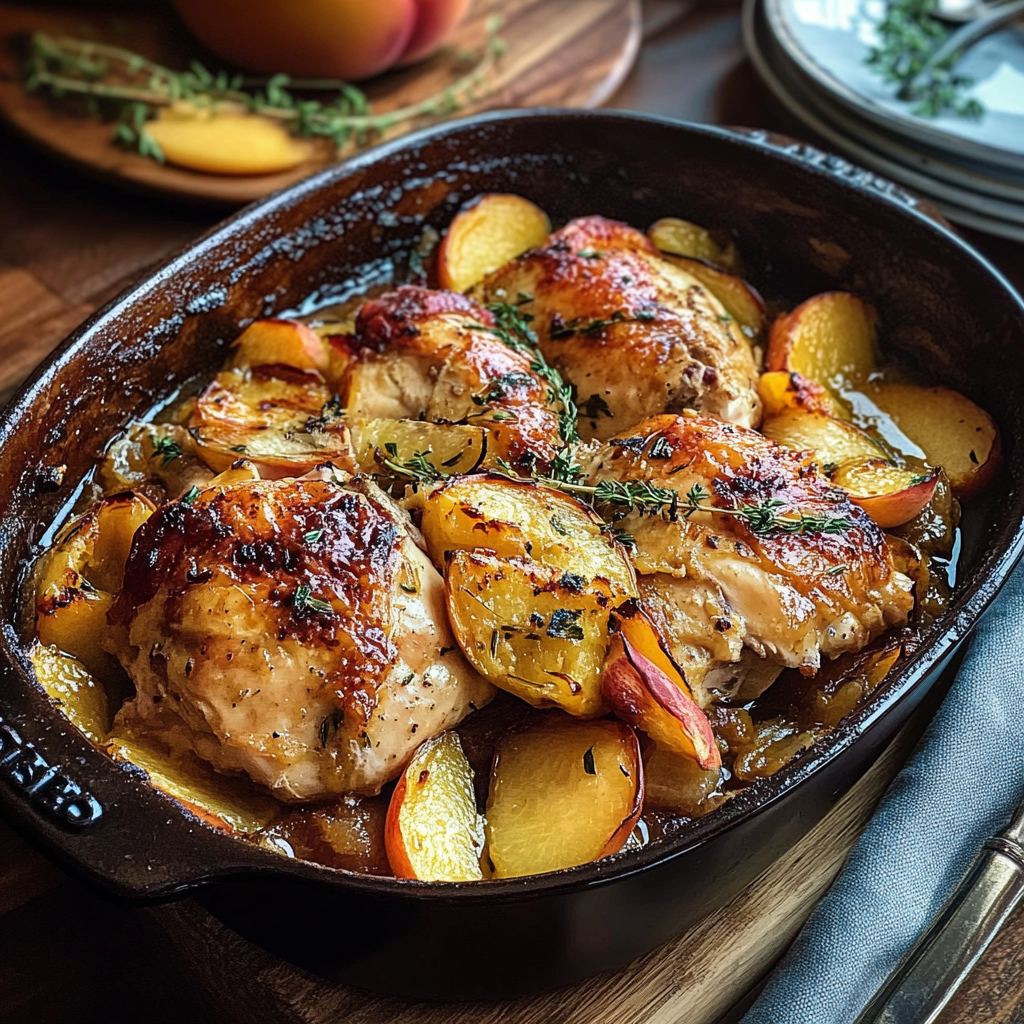 Roasted Peach Chicken