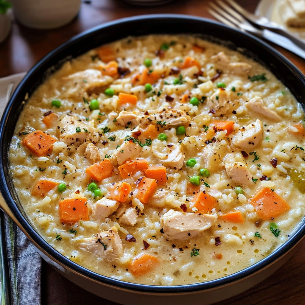 Crack Chicken and Rice Soup