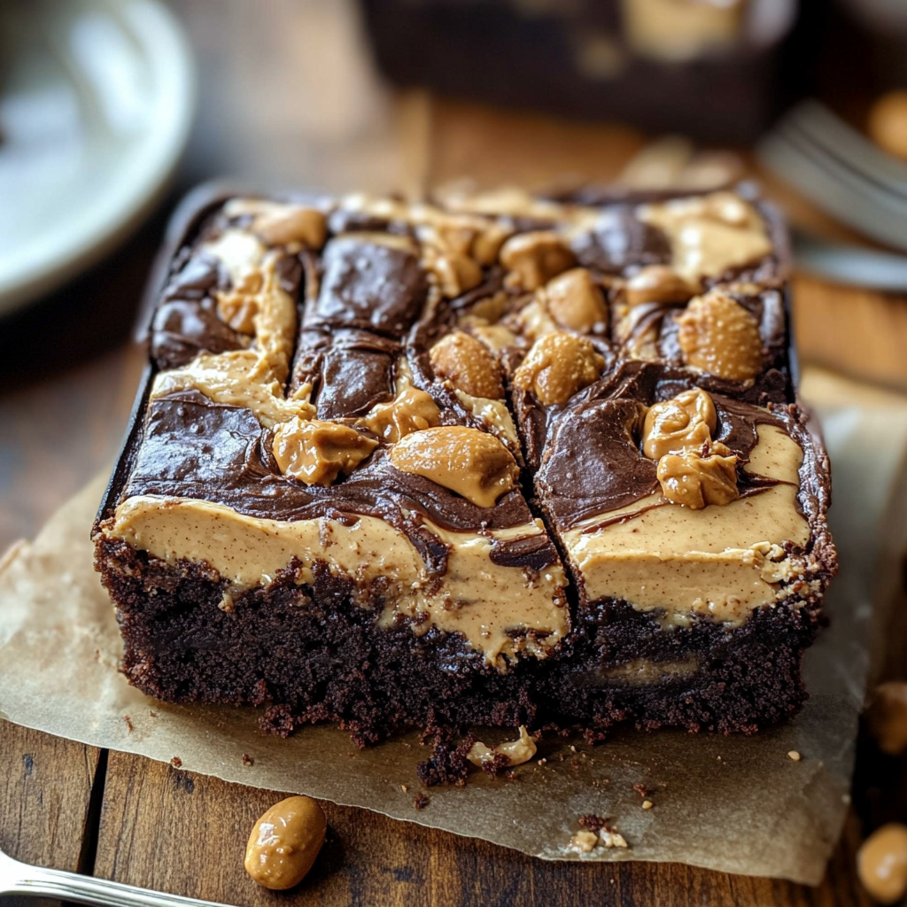 Peanut Butter Mousse Brownies