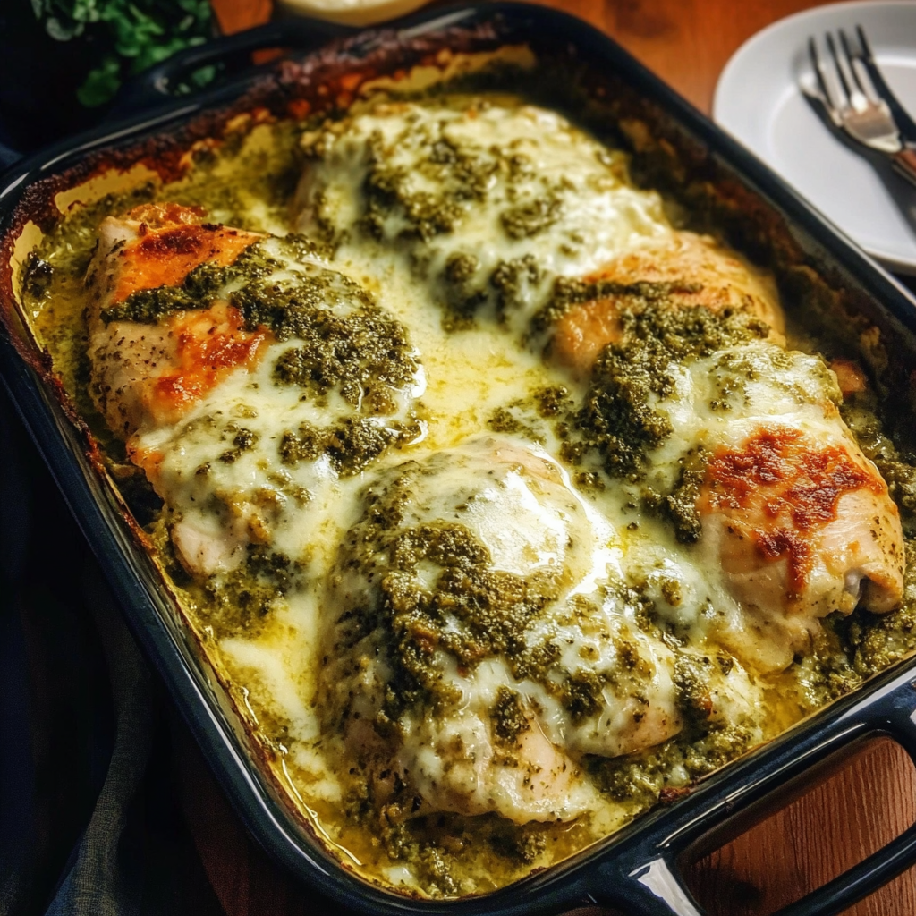 Cheesy Pesto Chicken